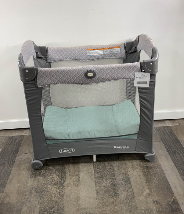 used Graco Travel Lite Crib, Gray