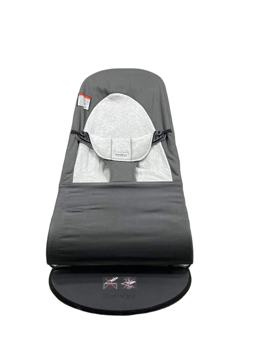 used BabyBjorn Bouncer Balance, Dark Grey/Grey, Black Frame