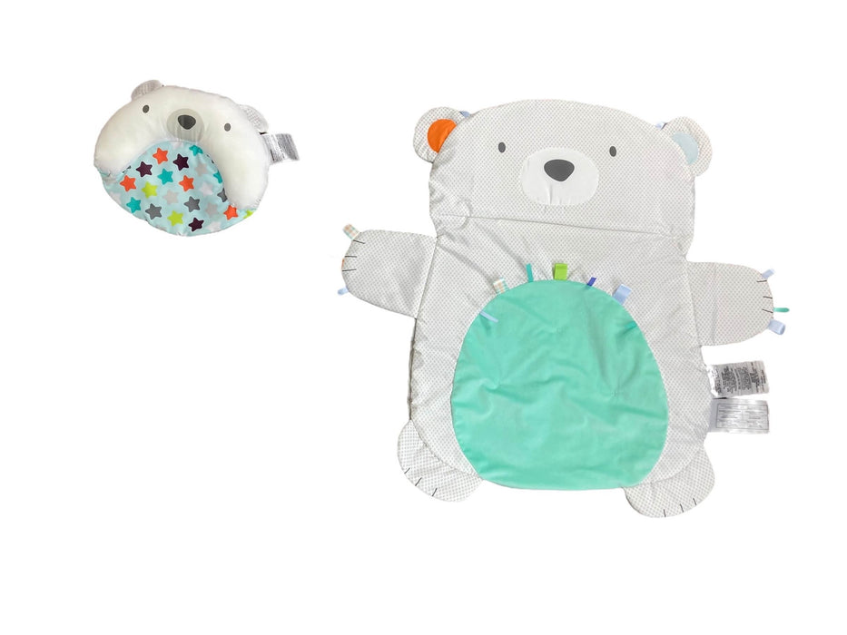 secondhand Bright Starts Tummy Time Prop & Play Mat, Polar Bear