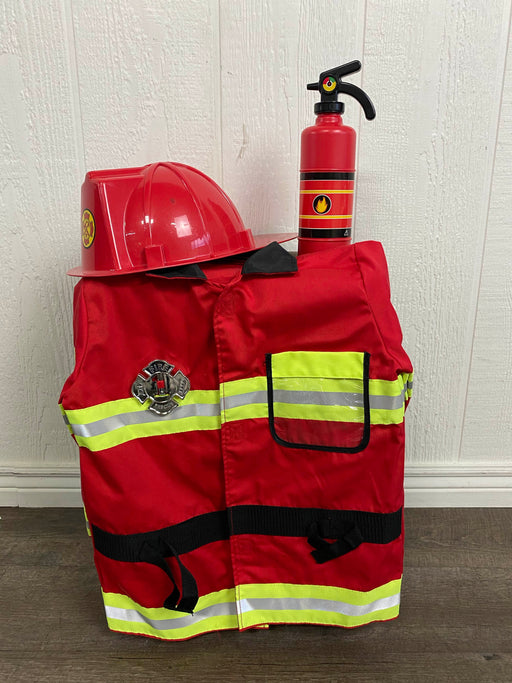 used Melissa & Doug Fire Chief Role Play Costume Set