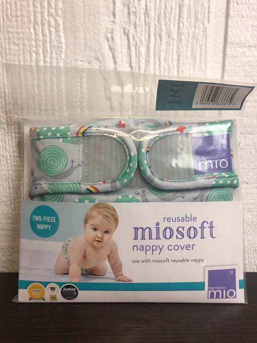 used Bambino Mio Mioduo Diaper Cover, Size 2 Snail Surprise