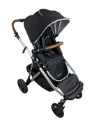 used Mockingbird Single to Double Stroller, 2022, Silver with Penny Leather, Watercolor Drops, Black