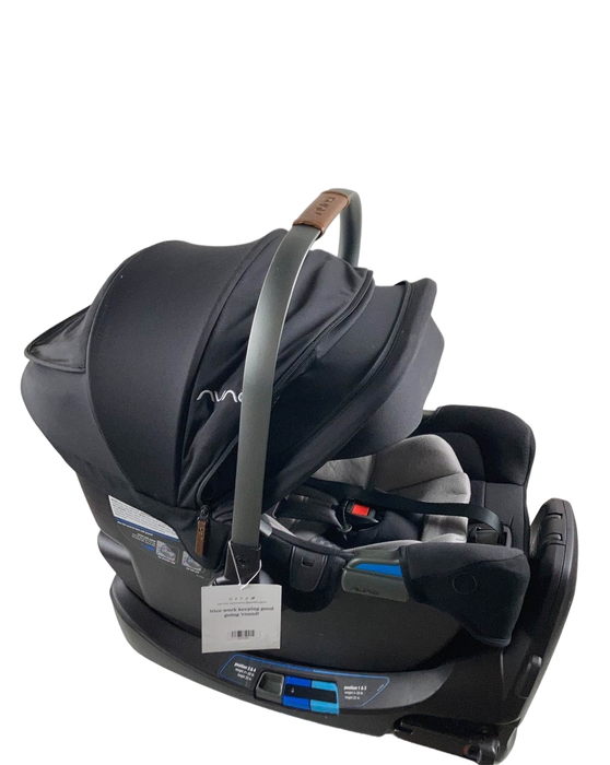 used Nuna PIPA rx Infant Car Seat with RELX Base, 2021, Caviar