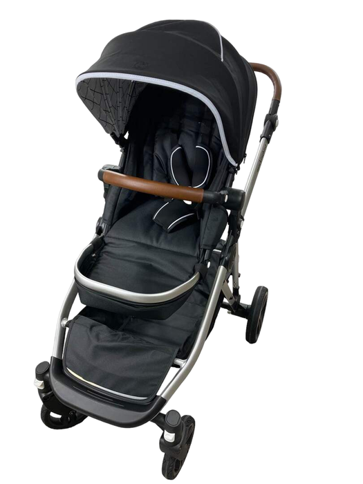 used Mockingbird Single to Double Stroller, 2022, Silver with Penny Leather, Windowpane, Black