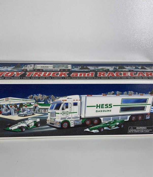 secondhand Hess Truck and Race Cars