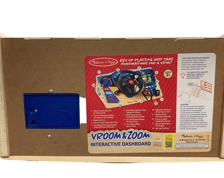 Melissa & Doug Vroom & Zoom Interactive Wooden Dashboad