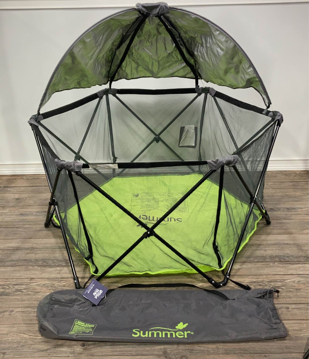 summer infant tent Summer Infant Pop 'N Play Portable Playard With Canopy, Green