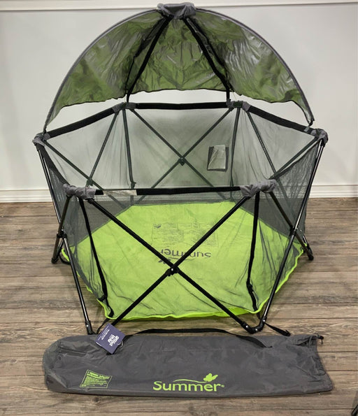 secondhand Summer Infant Pop 'N Play Portable Playard With Canopy