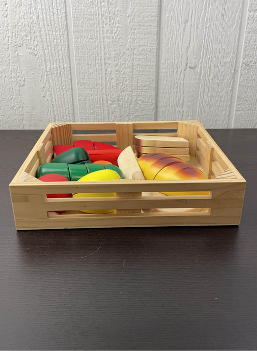 used Melissa & Doug Cutting Food- Wooden Play Food