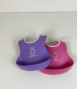 Shop BabyBjorn Feeding Bib Set 2 Pack, Purple/Pink at GoodBuy Gear