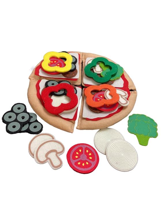 used Melissa & Doug Felt Play Pizza