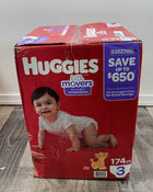 secondhand Huggies Little Movers 174 Count, Size 3