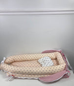 secondhand Style Life Eleven Portable Baby Nest Lounger, Pink