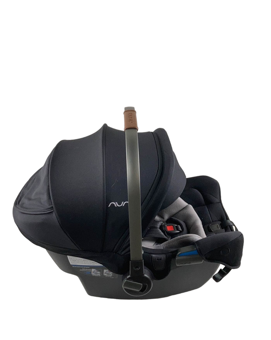 secondhand Nuna PIPA rx Infant Car Seat with RELX Base, Caviar, 2021