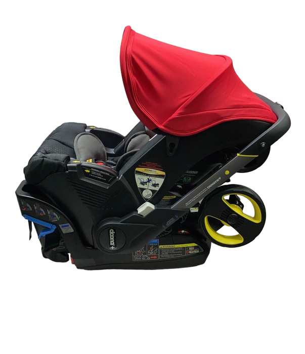 secondhand Doona Infant Car Seat & Stroller Combo, 2022, Flame Red