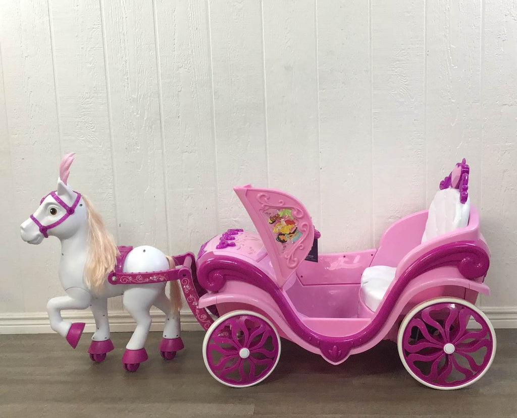 Huffy Disney Princess Royal Horse and Carriage V6 Ride On