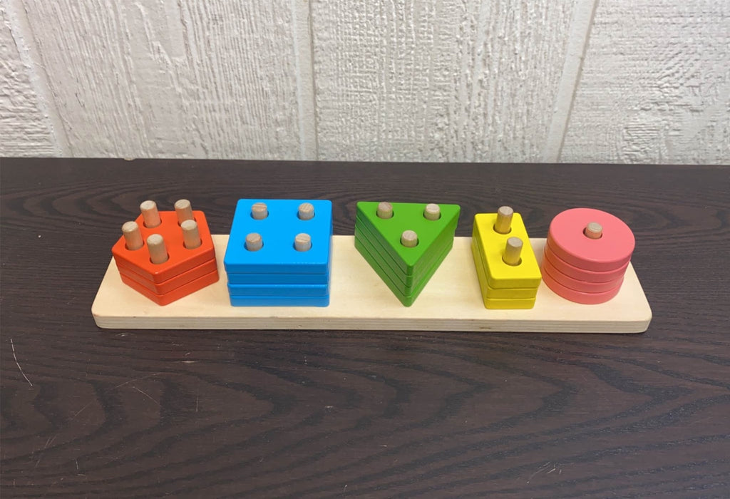 used Wooden Shape Sorter Activity Board