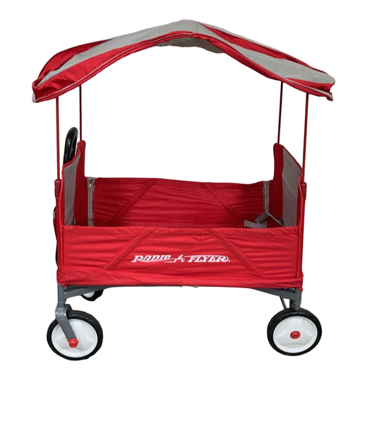 red flyer wagon stroller Radio Flyer 3-in-1 EZ Fold Wagon with Canopy, Red