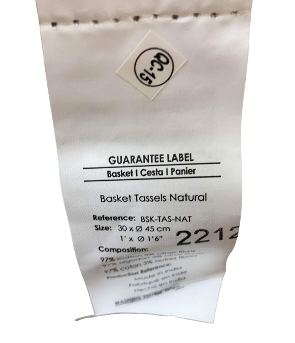 Shop Lorena Canals Tassels Basket, Natural at GoodBuy Gear