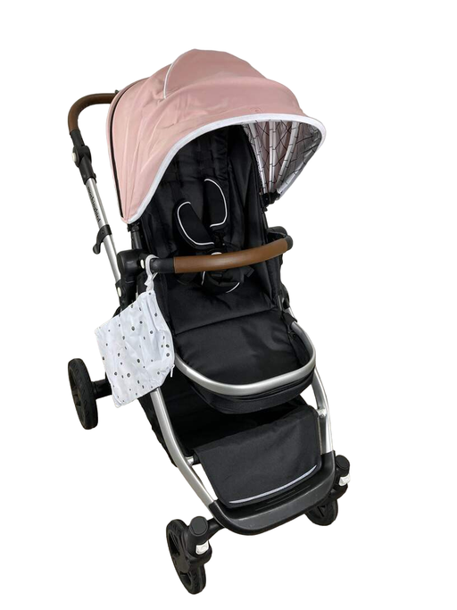 used Mockingbird Single to Double Stroller, 2022, Silver with Penny Leather, Bloom, Windowpane