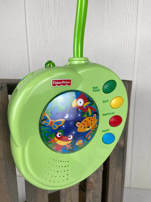 secondhand Fisher Price Rainforest Peek-A-Boo Leaves Musical Mobile