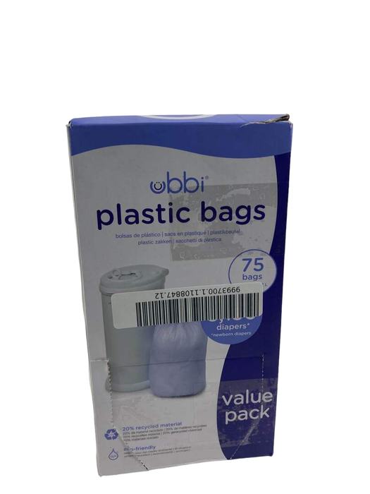 used Ubbi Plastic Diaper Pail Bags, 75ct