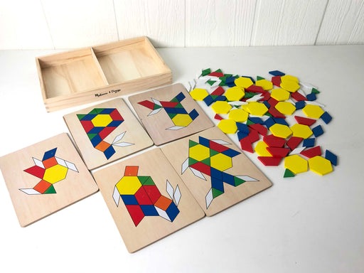 used Melissa & Doug Pattern Blocks And Boards