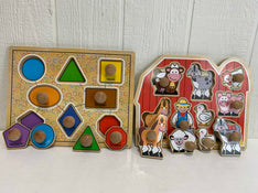 used BUNDLE Melissa & Doug Wooden Puzzles