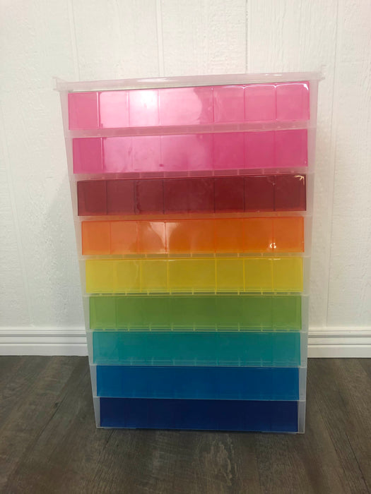 used Container Store Rainbow 9-Drawer Storage Unit