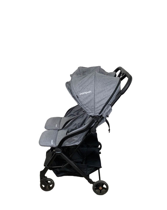 Shop Mompush Lithe Double Stroller, 2022, Grey at GoodBuy Gear