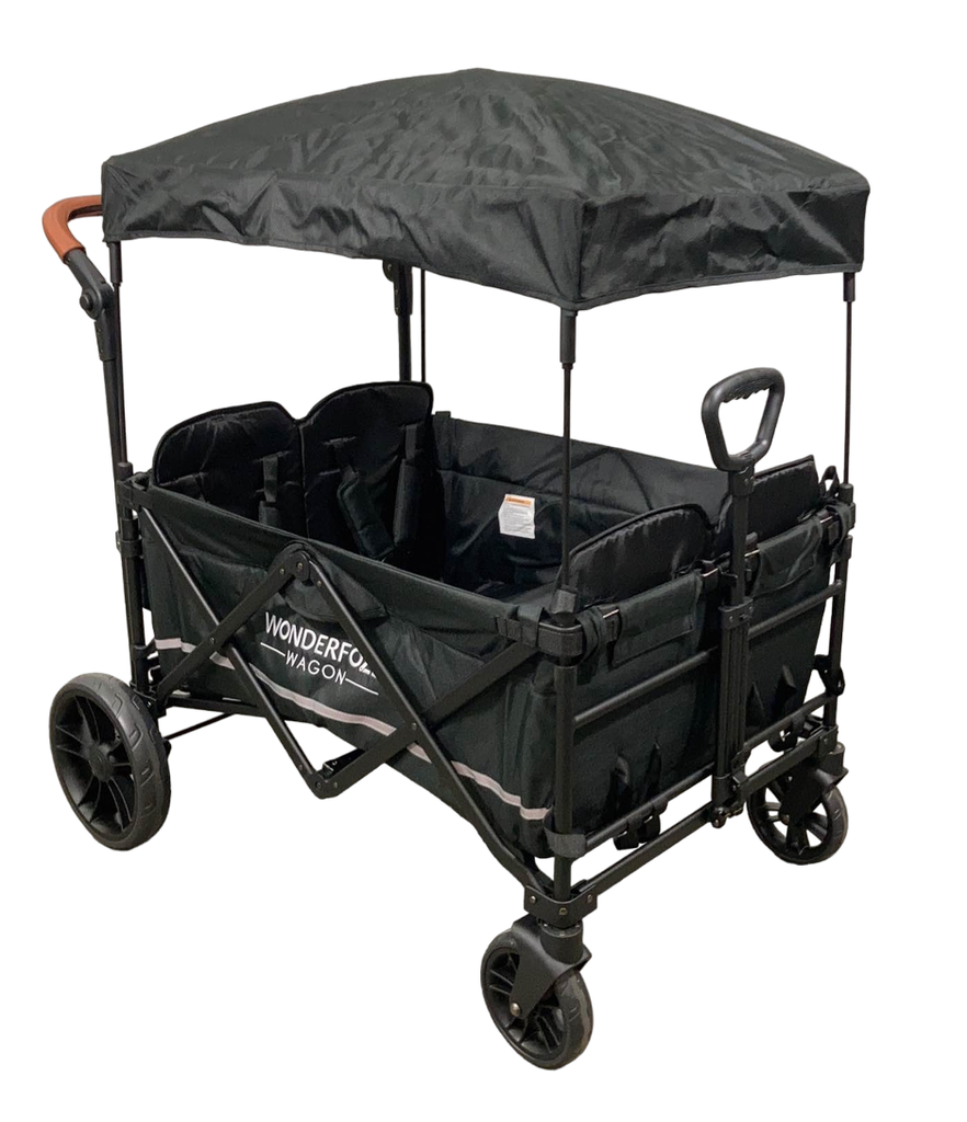 Wonderfold X4 Push & Pull Quad Stroller, 2022, Stealth Black