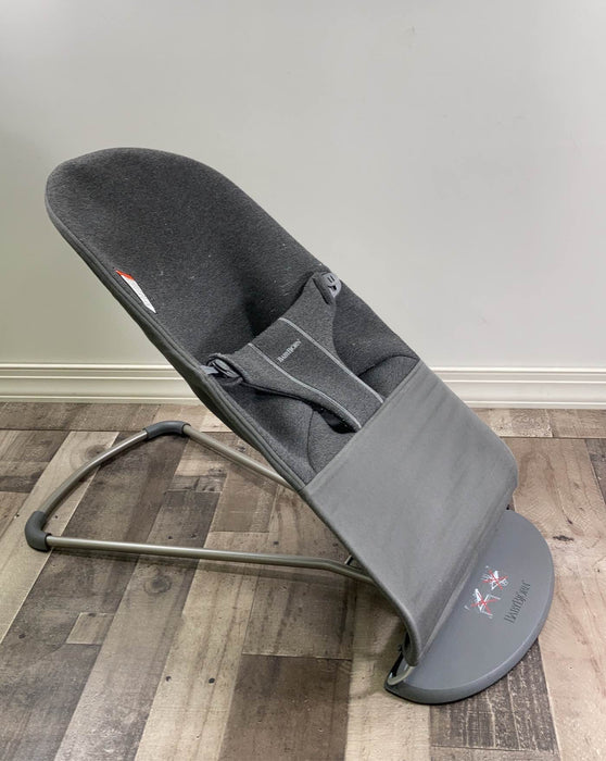 used BabyBjorn Bouncer Bliss, charcoal gray