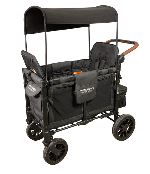 used Wonderfold W2 Luxe Multifunctional Double Stroller Wagon, 2022, Charcoal Black