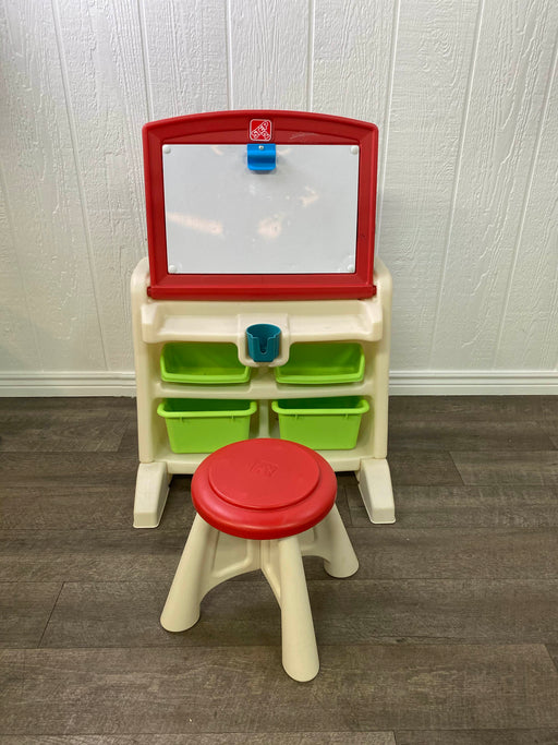 used Step2 Flip & Doodle Easel Desk With Stool