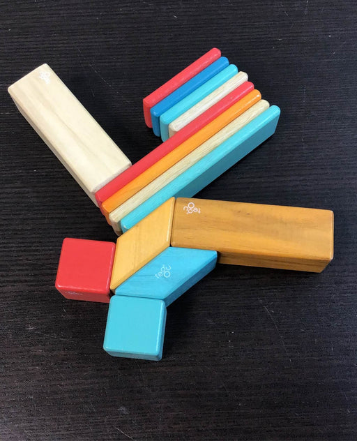 used Tegu Magnetic Wood Blocks, 14 Piece