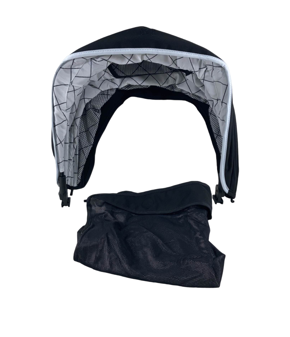 mockingbird single-to-double stroller - black canopy Mockingbird Extendable Canopy with Sunshade, Black, Windowpane