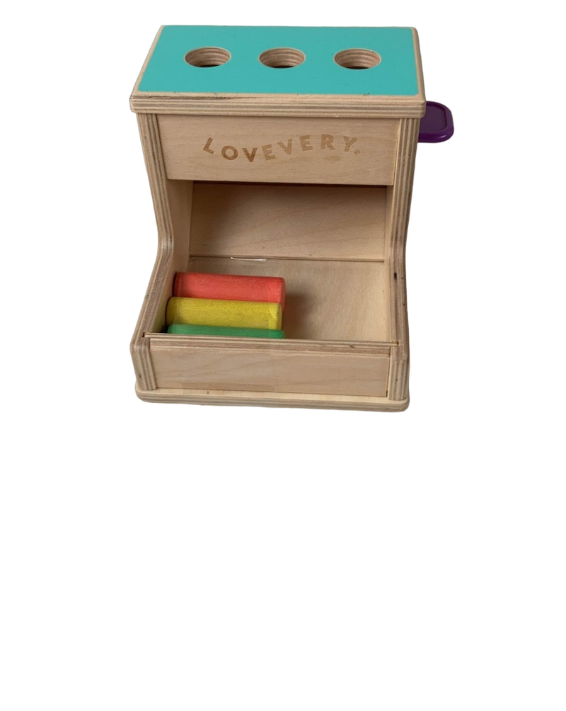 Lovevery Wooden Peg Drop Lovevery Mix Toy Lot wooden peg drop box spinning rainbow Montessori Play display picture 1