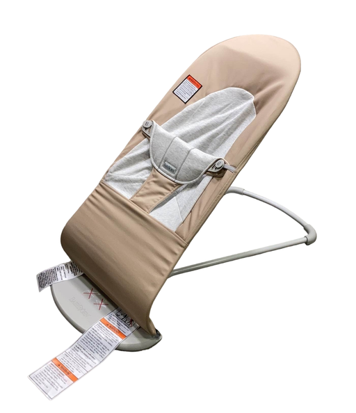 used BabyBjorn Bouncer Balance, Beige/Grey, Light Gray Frame