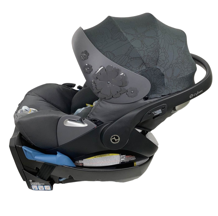cybex simply flowers car seat Cybex Cloud Q Infant Car Seat with SensorSafe, Simply Flowers Grey, 20