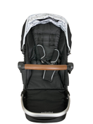 Shop Mockingbird 2nd Seat Kit with Extendable Canopy, Black, Watercolor Drops, Silver with Penny Leather at GoodBuy Gear