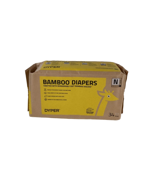 secondhand DYPER Bamboo Diapers, N, 34 Count