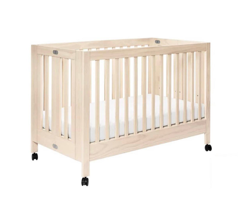 used Babyletto Maki Full-Sized Folding Crib, Washed Natural