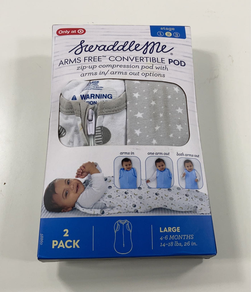 SwaddleMe Arms Free Convertible Pod, 2pk, Large(46 Mon