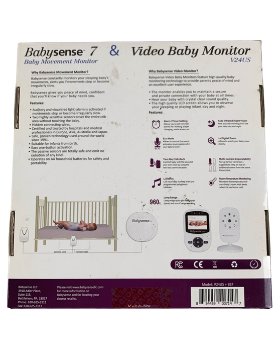 used Babysense 7 & Video Baby Monitor