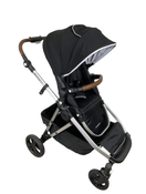 used Mockingbird Single to Double Stroller, 2022, Silver with Penny Leather, Watercolor Drops, Black