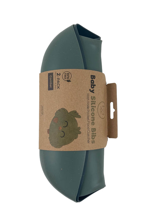 Shop Beaba Silicone Bibs 2 Pack, Combat at GoodBuy Gear