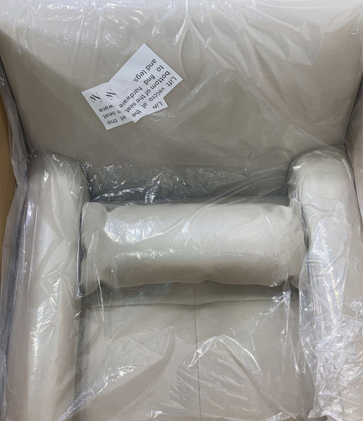 used Nursery Works Sleepytime Rocker, Taupe Leather-HIDDEN NEED PICTURES