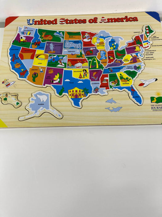 used The Learning Journey USA Map Puzzle