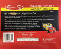 secondhand Melissa & Doug Decorate-Your-Own Wooden Race Car