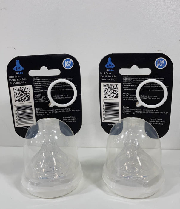 secondhand Joovy Boob Nipples, 2 Fast Flow 2 packs